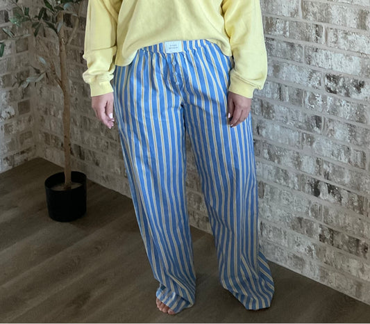 Blue Striped Pant