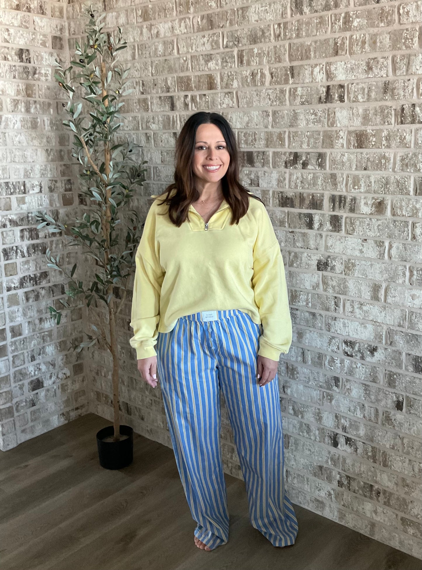 Blue Striped Pant